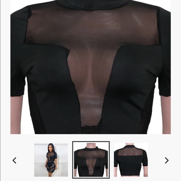 Crew neck stitching suit - Picture 2 of 3